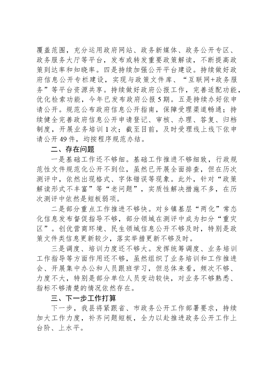 2023年XX县政务公开工作总结.docx,第3页预览