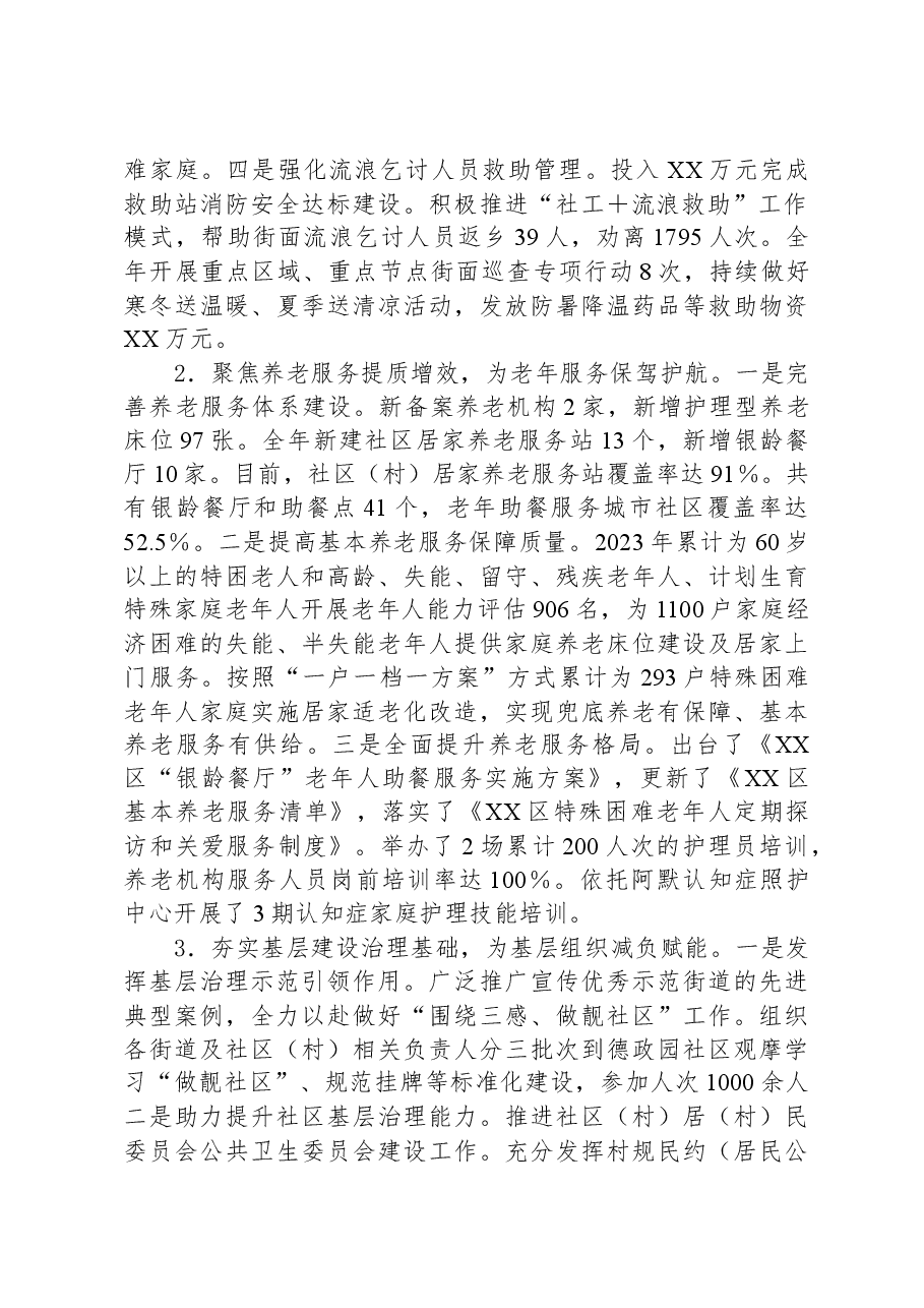 区民政局2023年工作总结暨2024年工作计划.docx，第2页预览