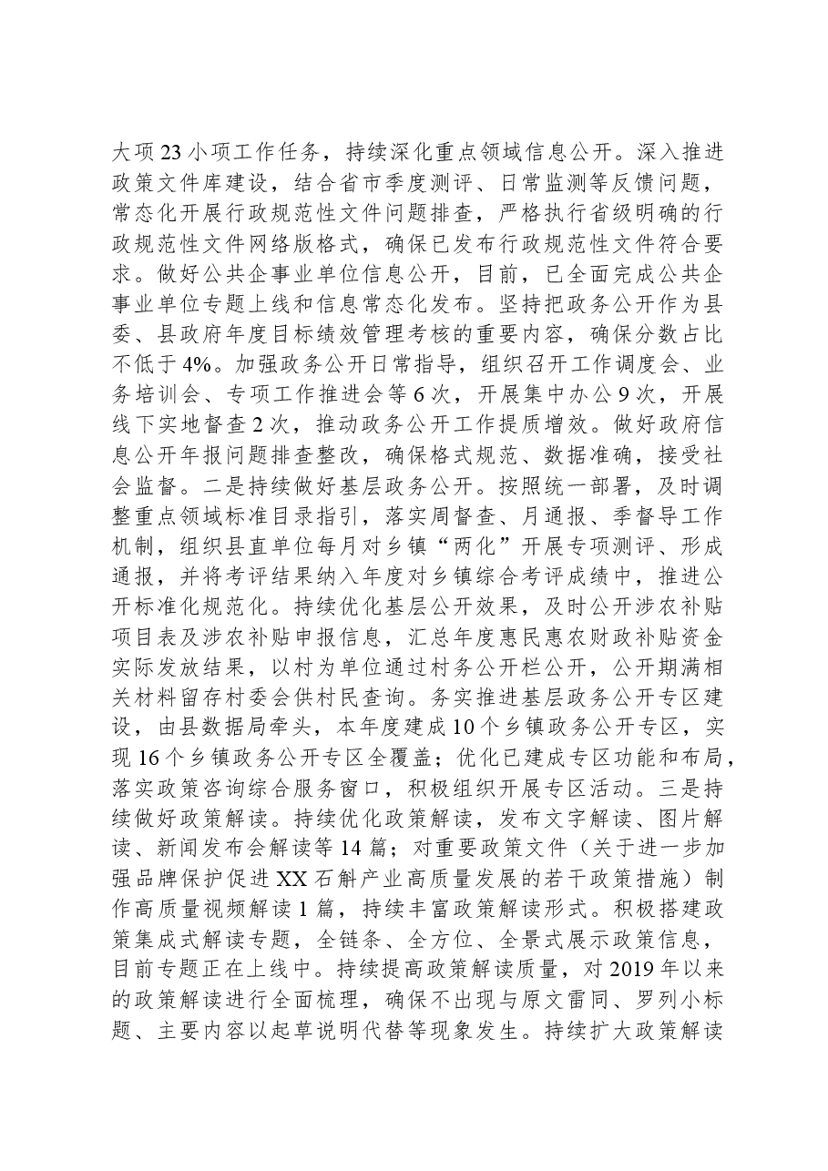 2023年XX县政务公开工作总结.docx,第2页预览