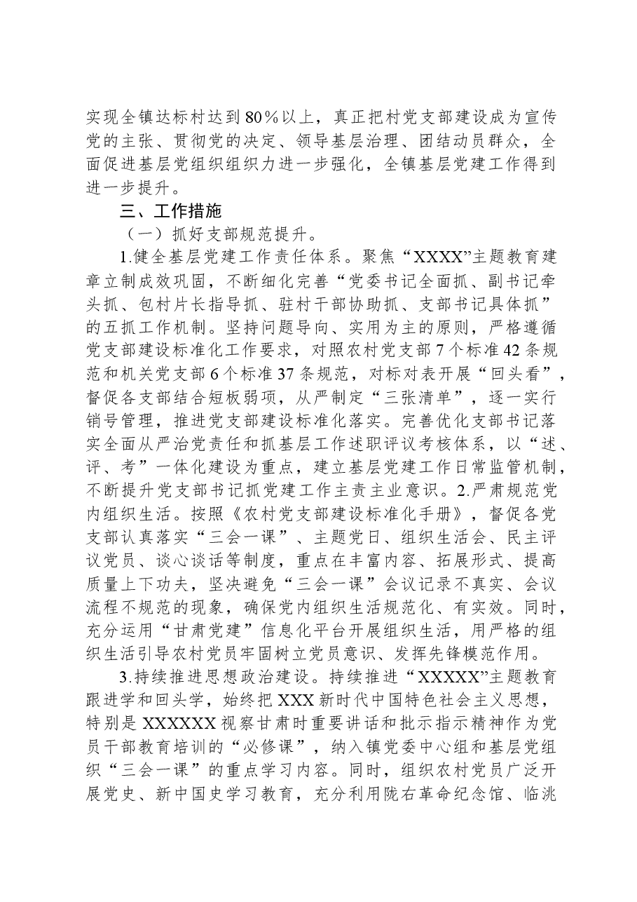 X镇农村基层党建“整乡推进”工作方案.docx,第2页预览