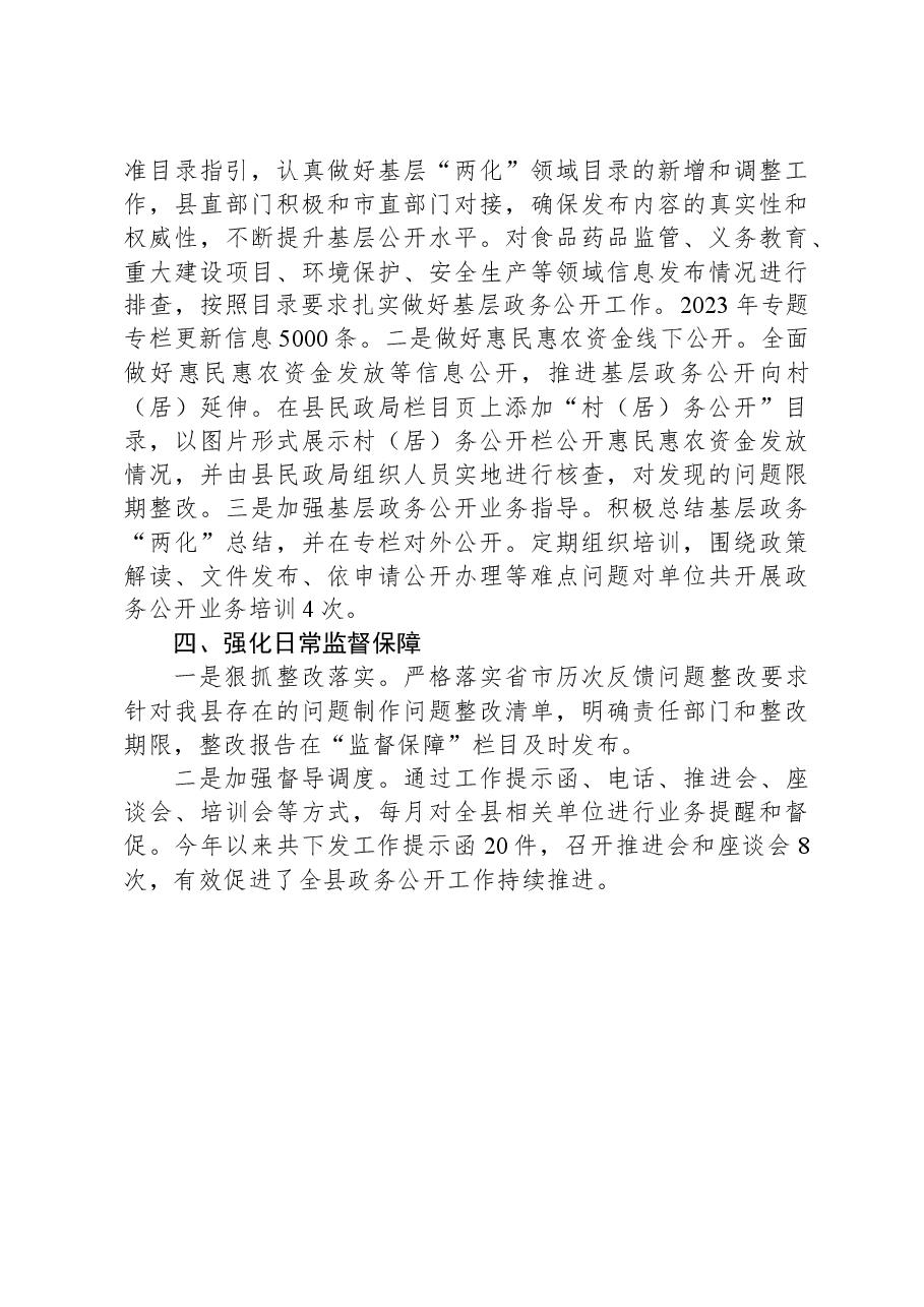 县2023年度政务公开工作总结05.docx,第3页预览