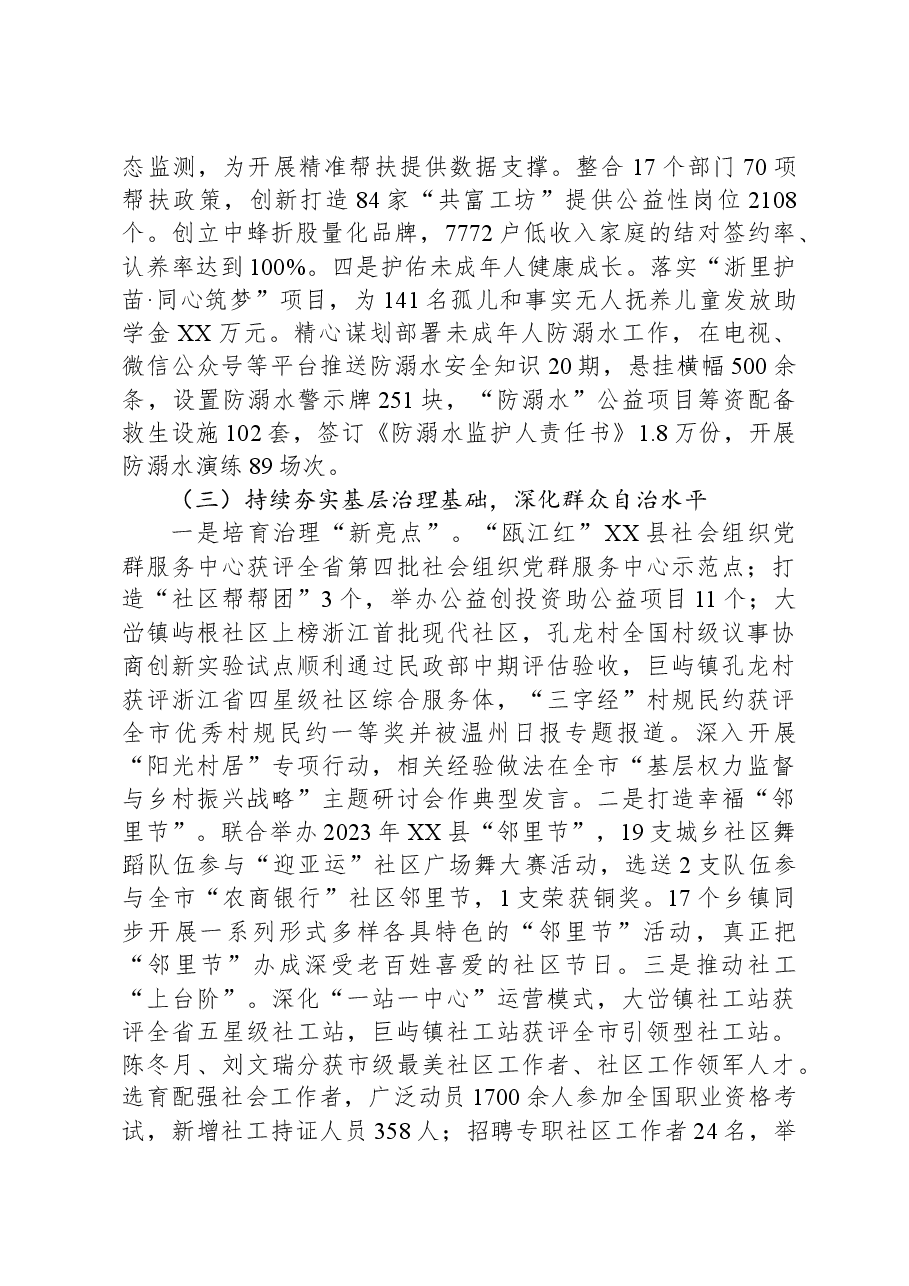 县民政局2023年工作总结及2024年工作谋划.docx,第3页预览