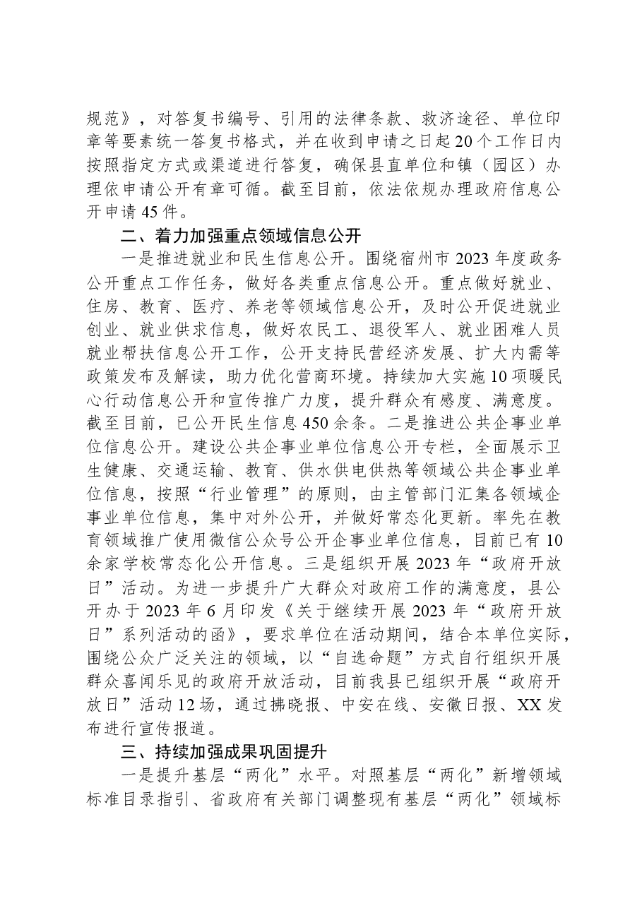 县2023年度政务公开工作总结05.docx,第2页预览