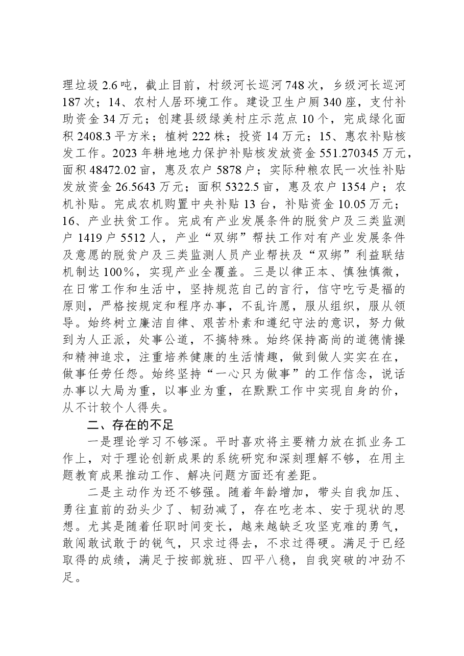 乡农业综合服务中心主任2023年度个人述职报告.docx，第3页预览
