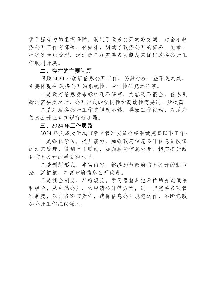 2023年政府信息公开工作总结及2024年工作思路.docx,第3页预览