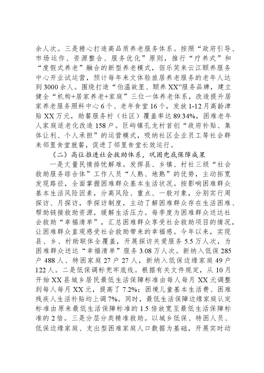 县民政局2023年工作总结及2024年工作谋划.docx,第2页预览