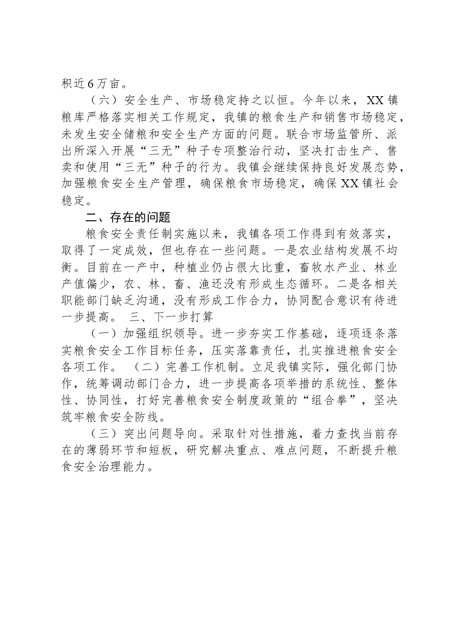 XX镇2023年粮食保障工作总结报告.docx,第2页预览