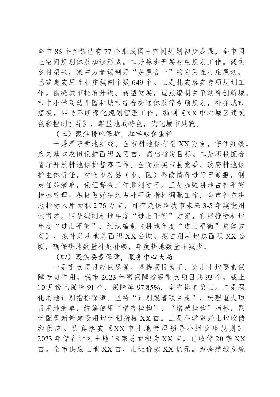 市自然资源和规划局2023年工作总结及2024年工作谋划.docx,第2页预览