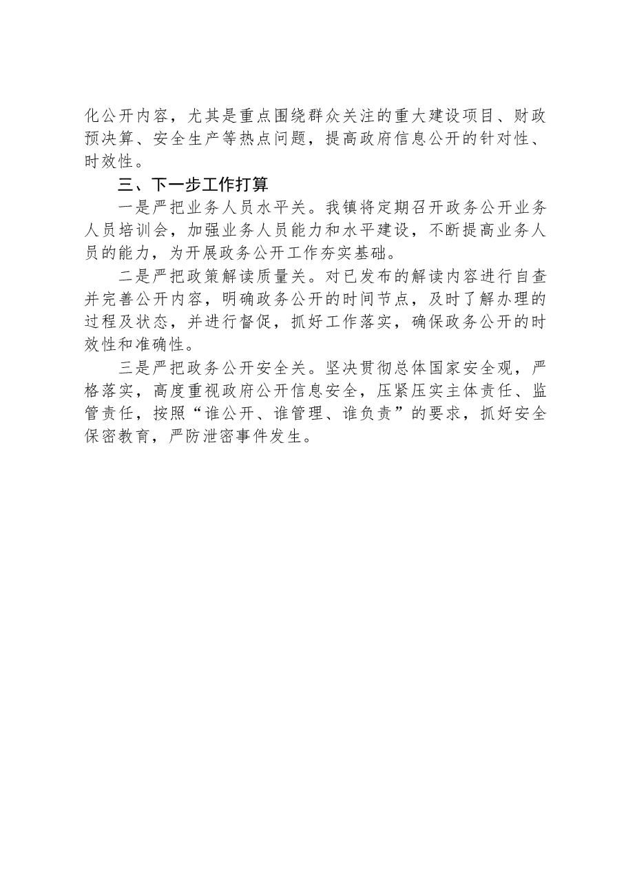 XX县XX镇2023年政务公开工作总结.docx,第2页预览