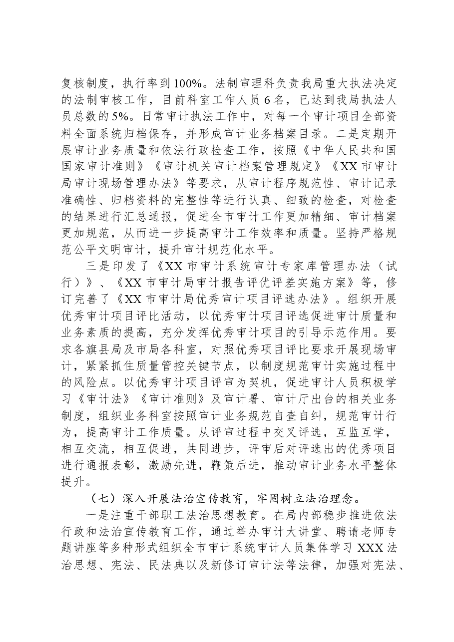 市审计局2023年法治政府建设工作总结和2024年工作计划.docx,第4页预览