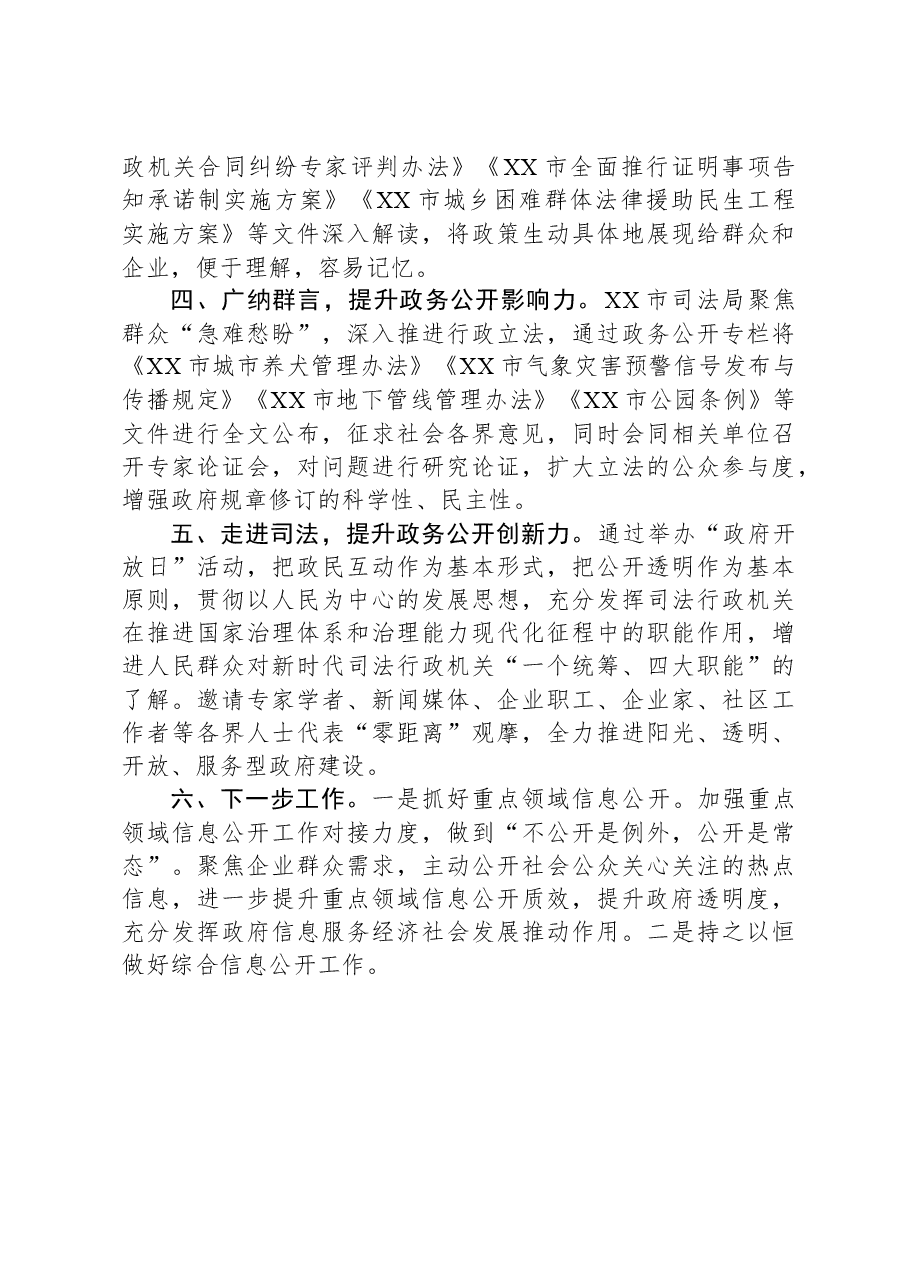 市司法局2023年政务公开工作总结.docx,第2页预览