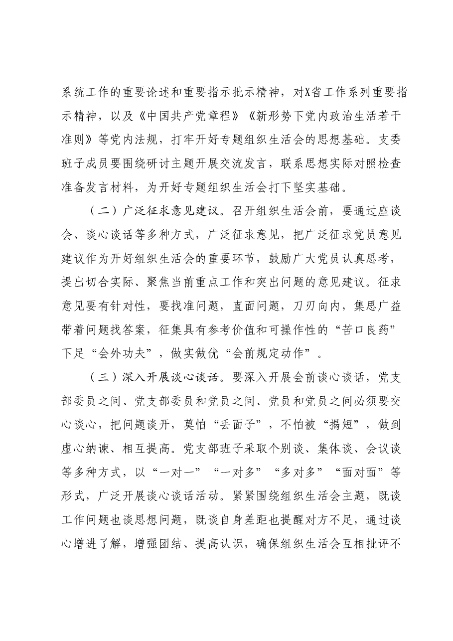 党支部委员会第二批主题教育专题组织生活会和开展民主评议党员的实施方案.docx，第2页预览
