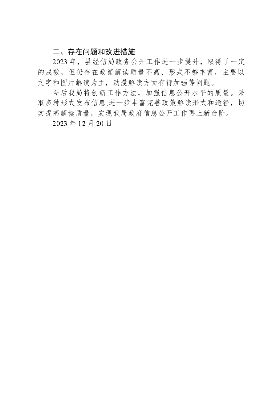 县经信局2023年政务公开工作总结.docx,第2页预览