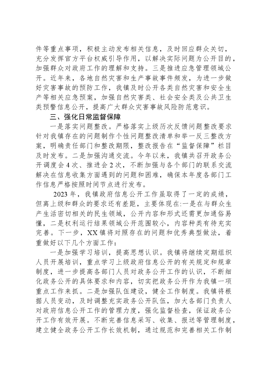 镇2023年度政务公开工作总结02.docx,第2页预览