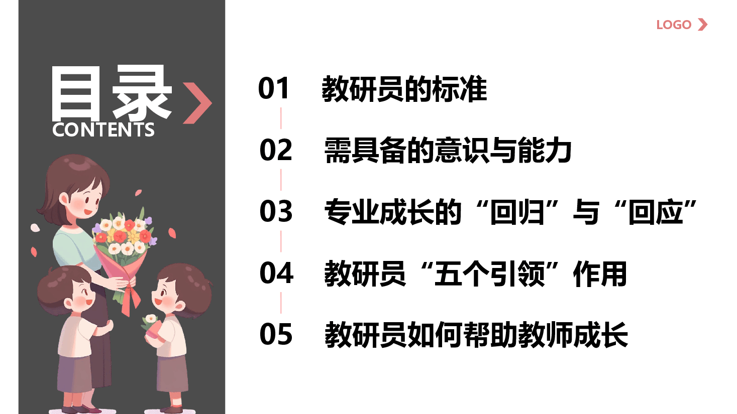粉色校园风学校教研员培训会PPT模板.pptx,第2页预览