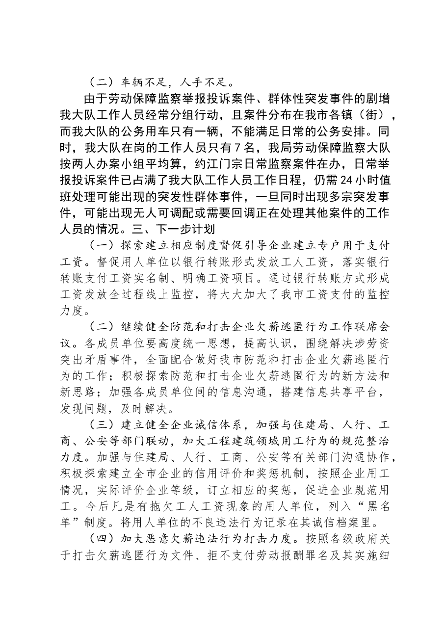 2023年劳动保障监察大队总结及2024年计划01.docx,第3页预览
