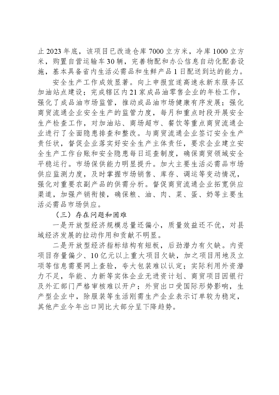 2023年全县商务工作总结及2024年工作打算.docx,第4页预览