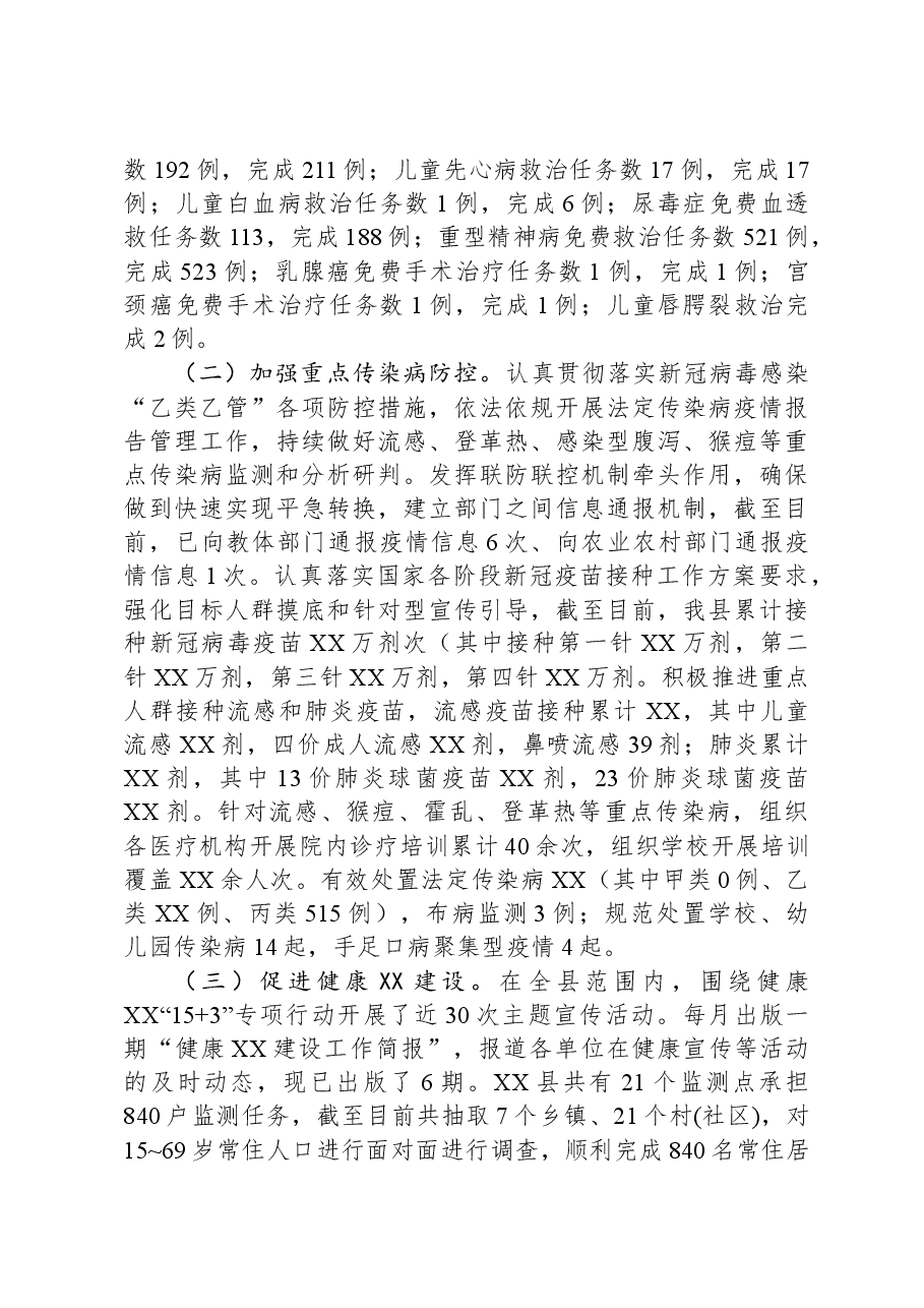 县卫健委2023年工作总结及2024年工作计划.docx,第2页预览