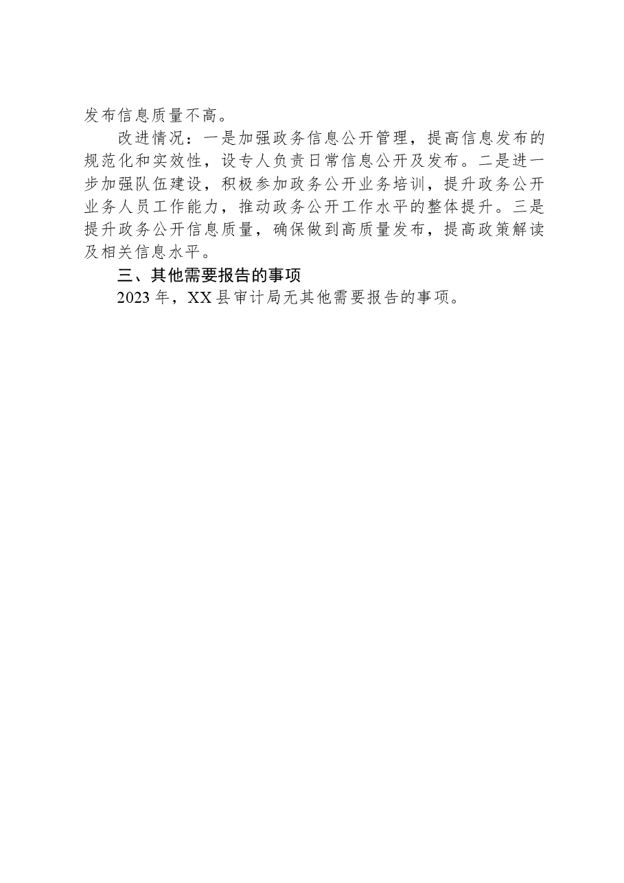 县审计局2023年度政务公开工作总结01.docx,第2页预览