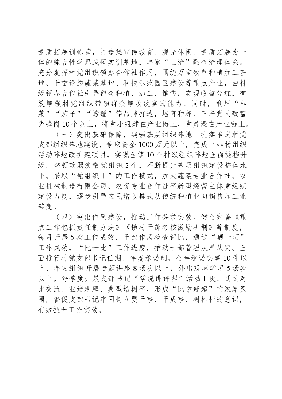乡镇党委书记关于2023年度抓基层党建工作述职报告.docx,第4页预览