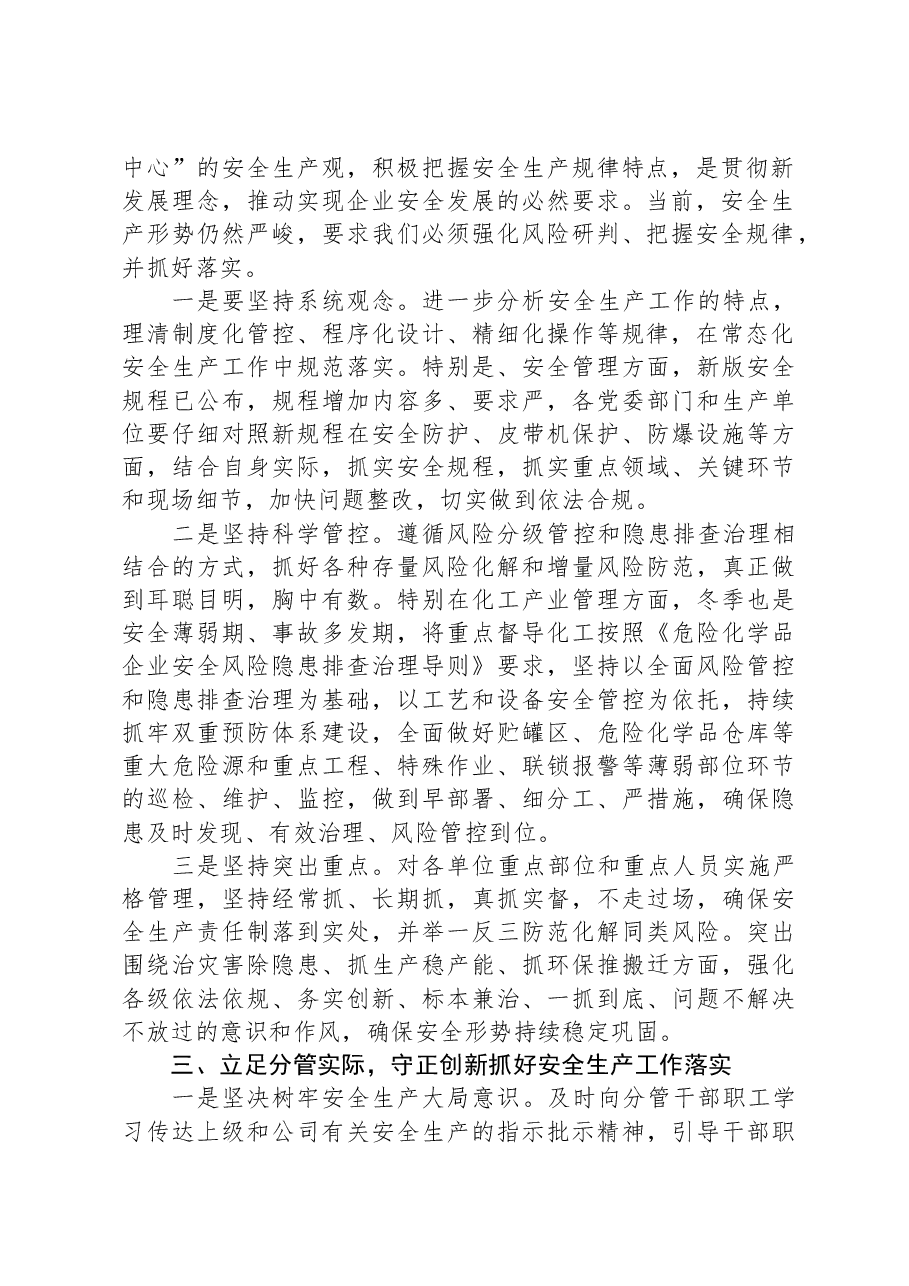 公司党委理论中心组关于安全生产的研讨交流发言材料.docx,第2页预览
