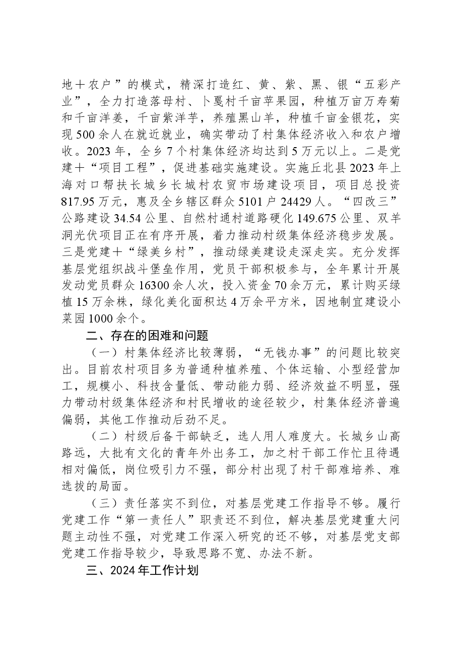 XX乡镇关于2023年党建工作汇报.docx,第4页预览