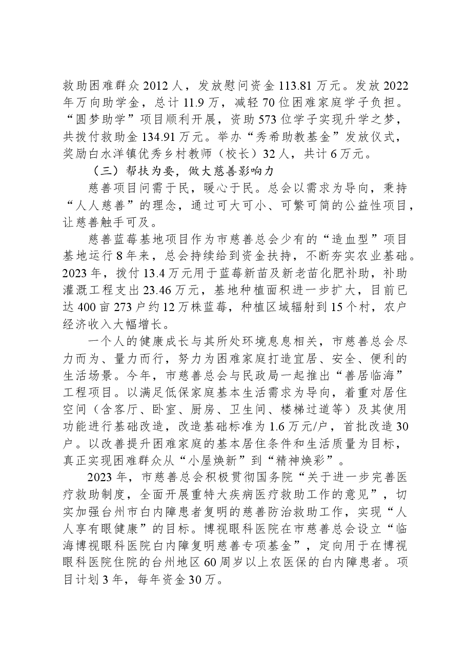 市慈善总会2023年工作总结.docx，第2页预览