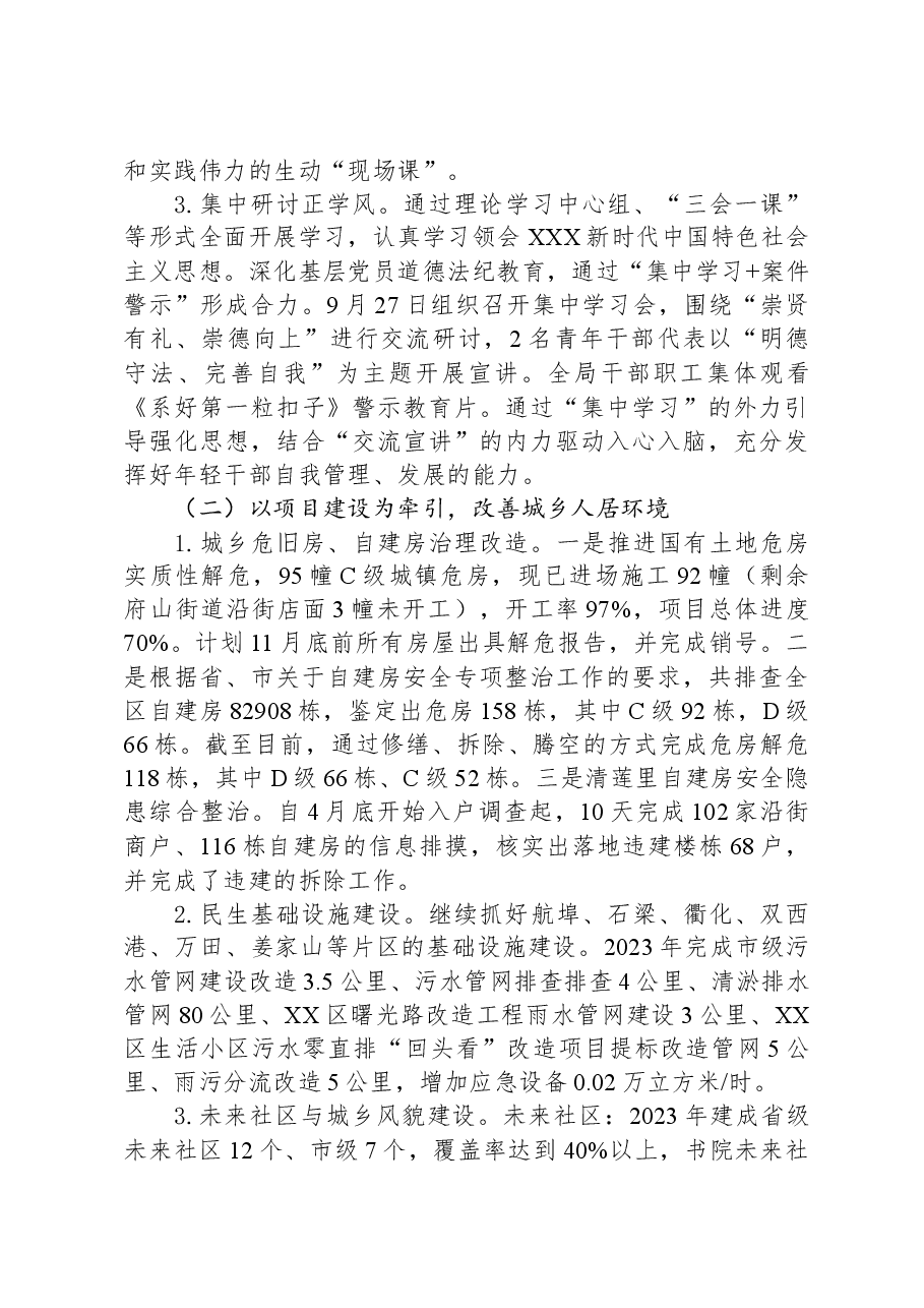 区住房和城乡建设局2023年工作总结和2024年工作思路.docx,第2页预览
