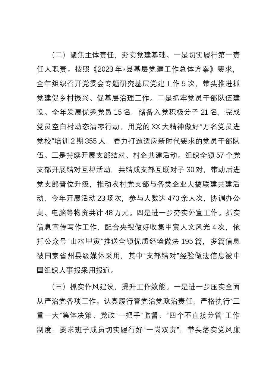镇2023年抓基层党建工作述职报告.docx，第2页预览