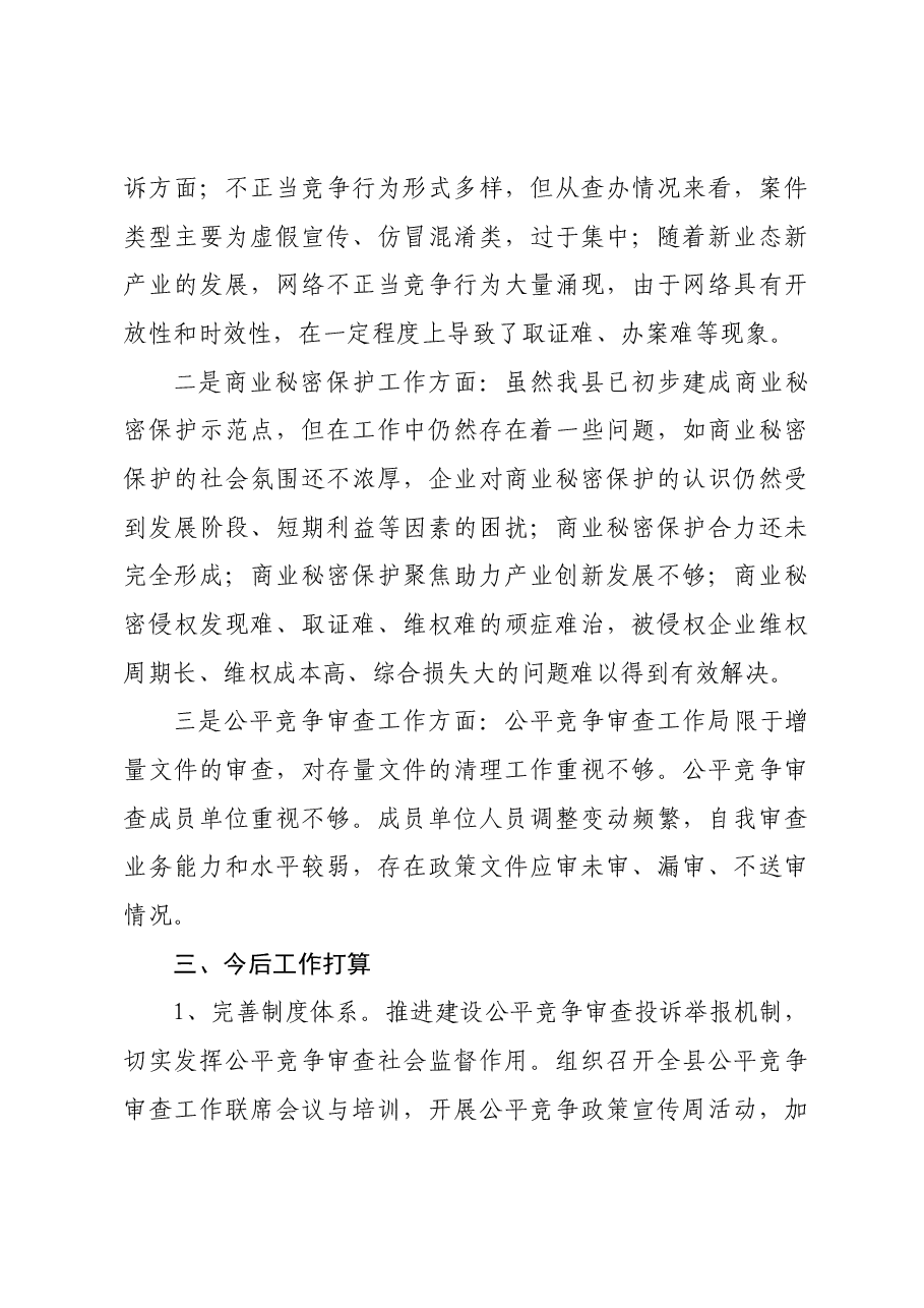 2023年反不正当竞争“守护”行动工作总结.docx,第4页预览