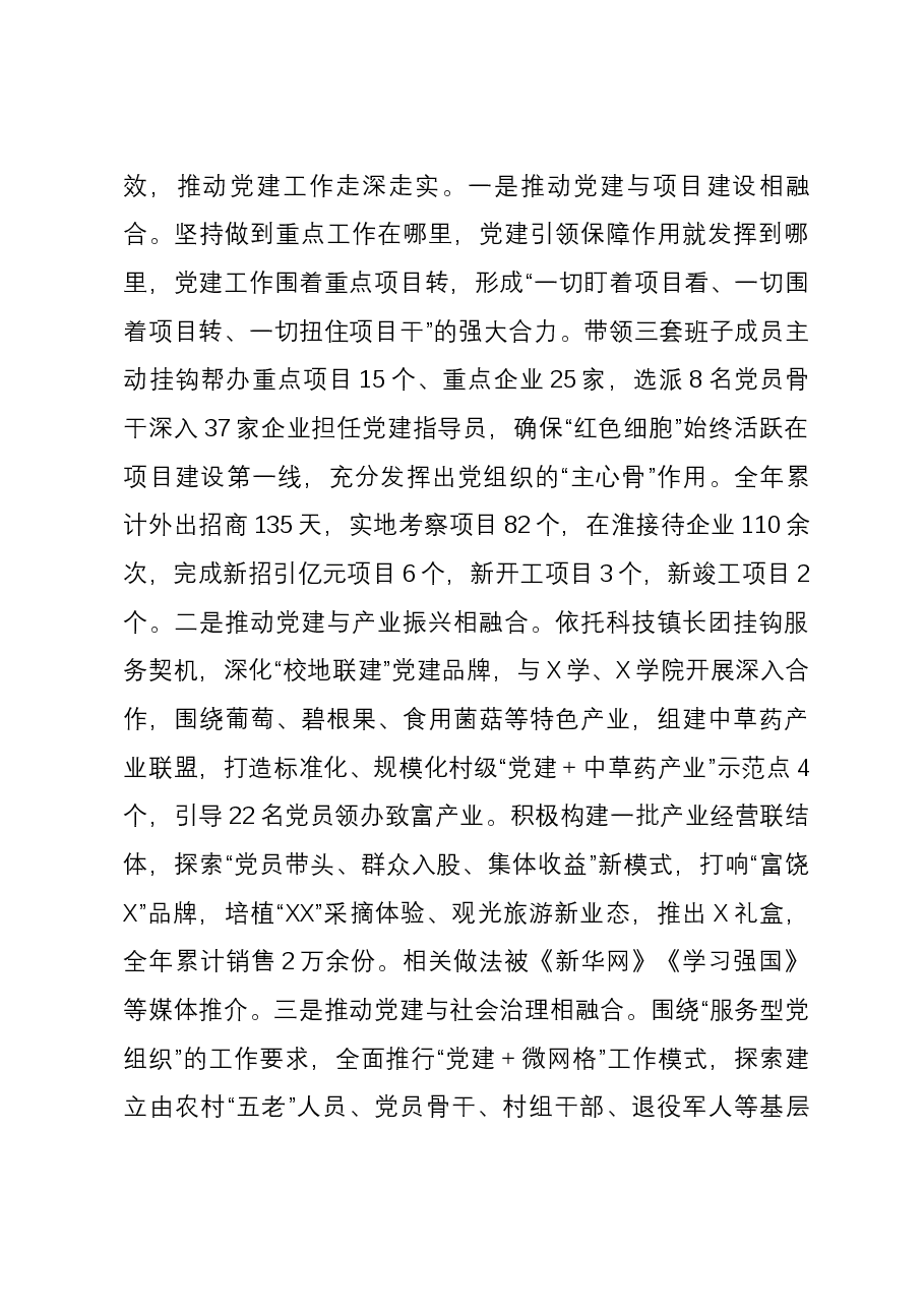 乡镇2023年党委书记抓基层党建述职报告.docx,第4页预览