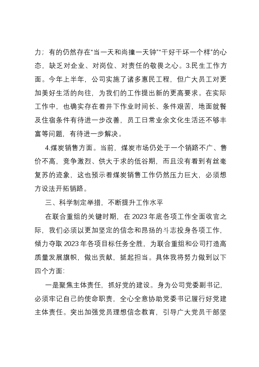 党委副书记在公司2023年底务虚会上的发言材料.docx,第3页预览