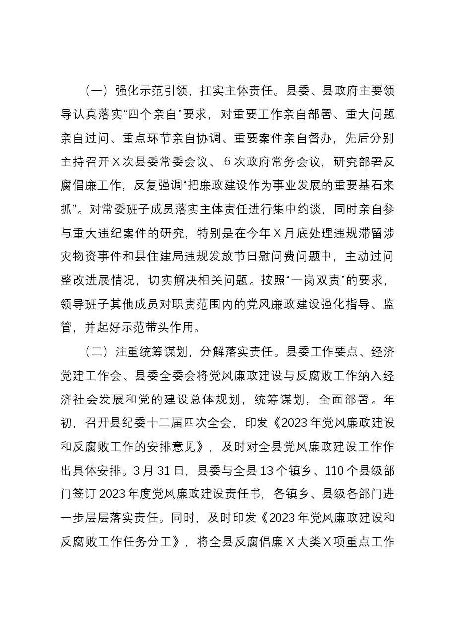 县向工作组关于党风廉政建设工作情况汇报.docx,第2页预览