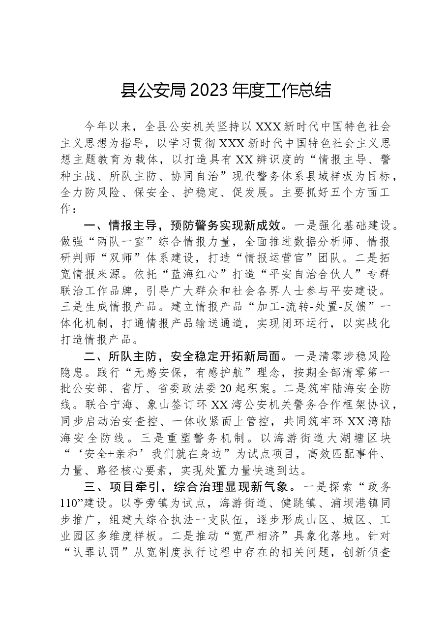 县公安局2023年度工作总结01.docx,第1页预览