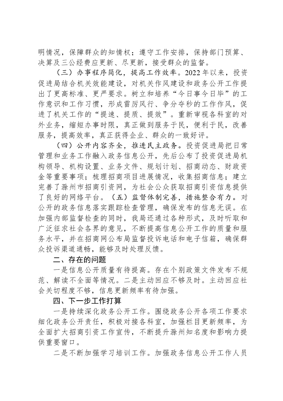市投资促进局2023年政务公开工作总结.docx,第2页预览