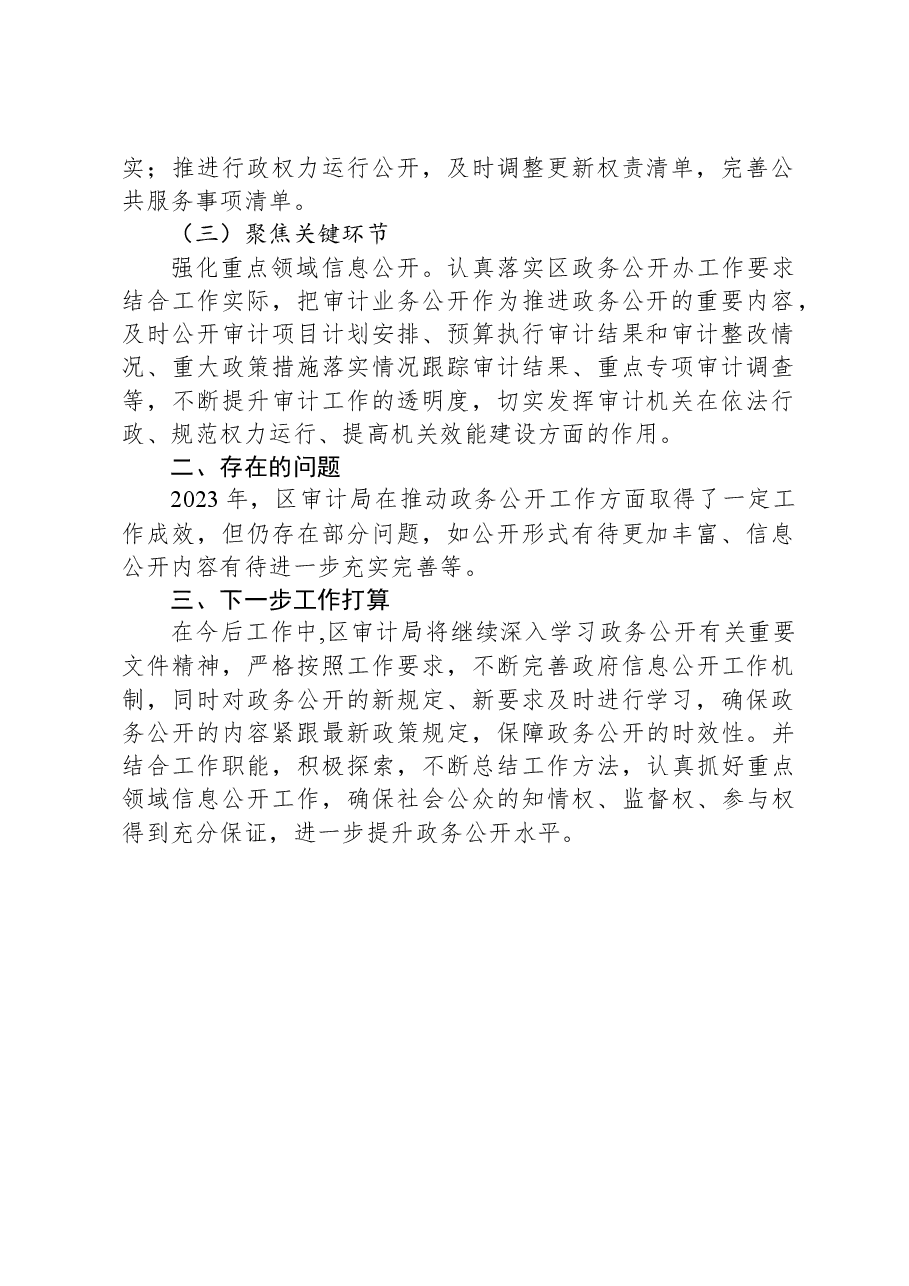 审计局2023年度政务公开工作总结.docx,第2页预览
