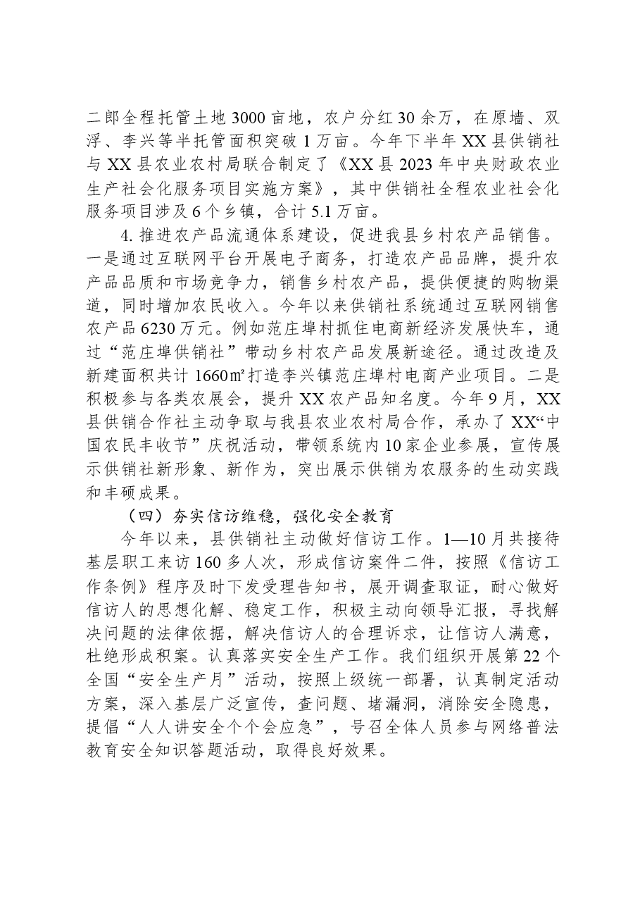 县供销合作社2023年度工作总结.docx，第3页预览