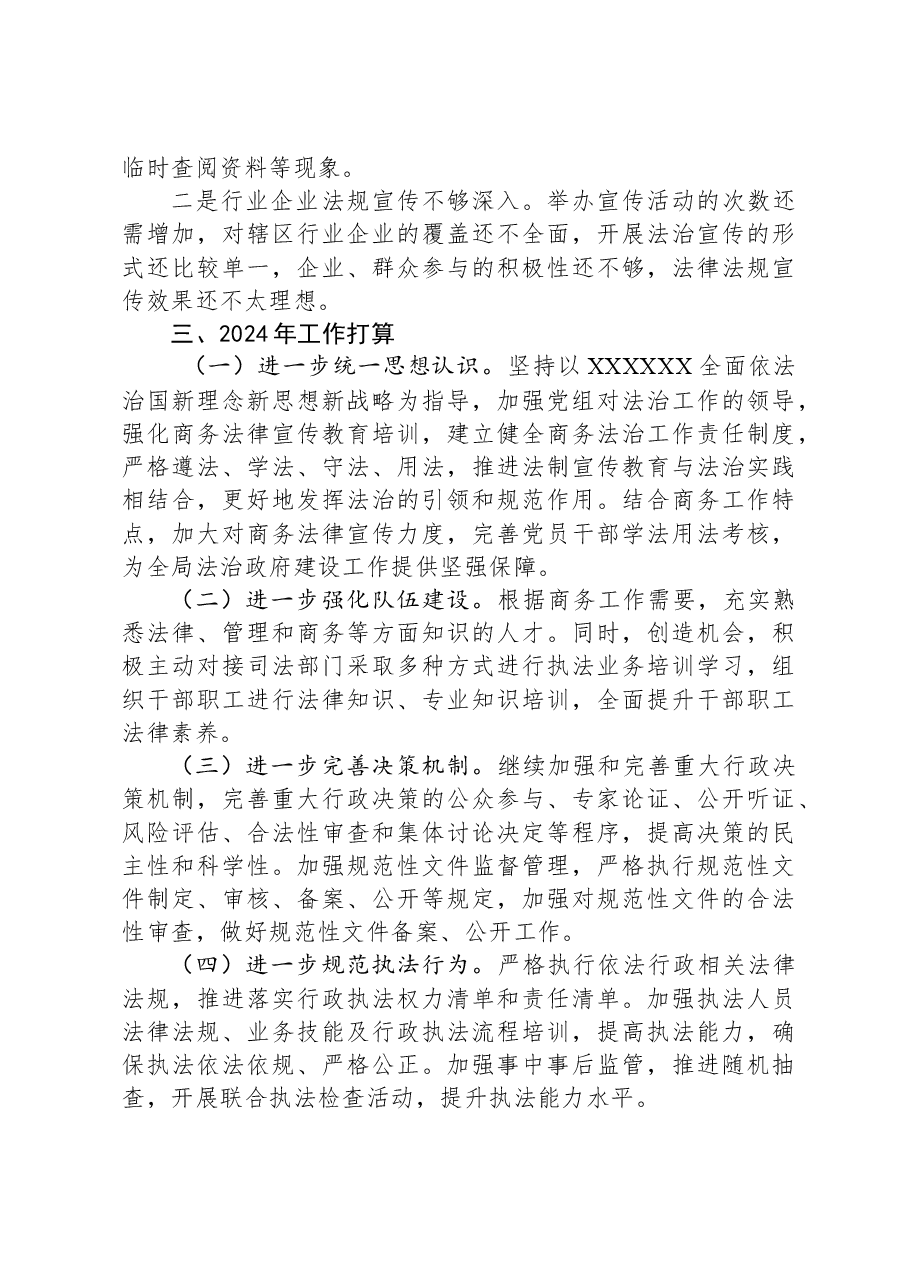 市商务局2023年法治政府建设工作总结.docx,第4页预览