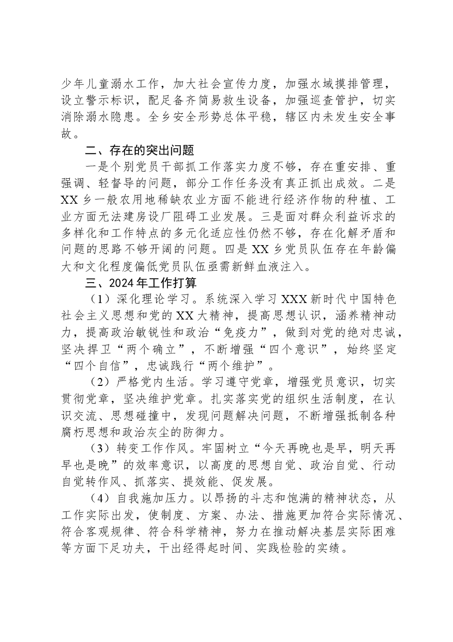 乡2023年度工作总结和2024年度工作计划.docx,第3页预览