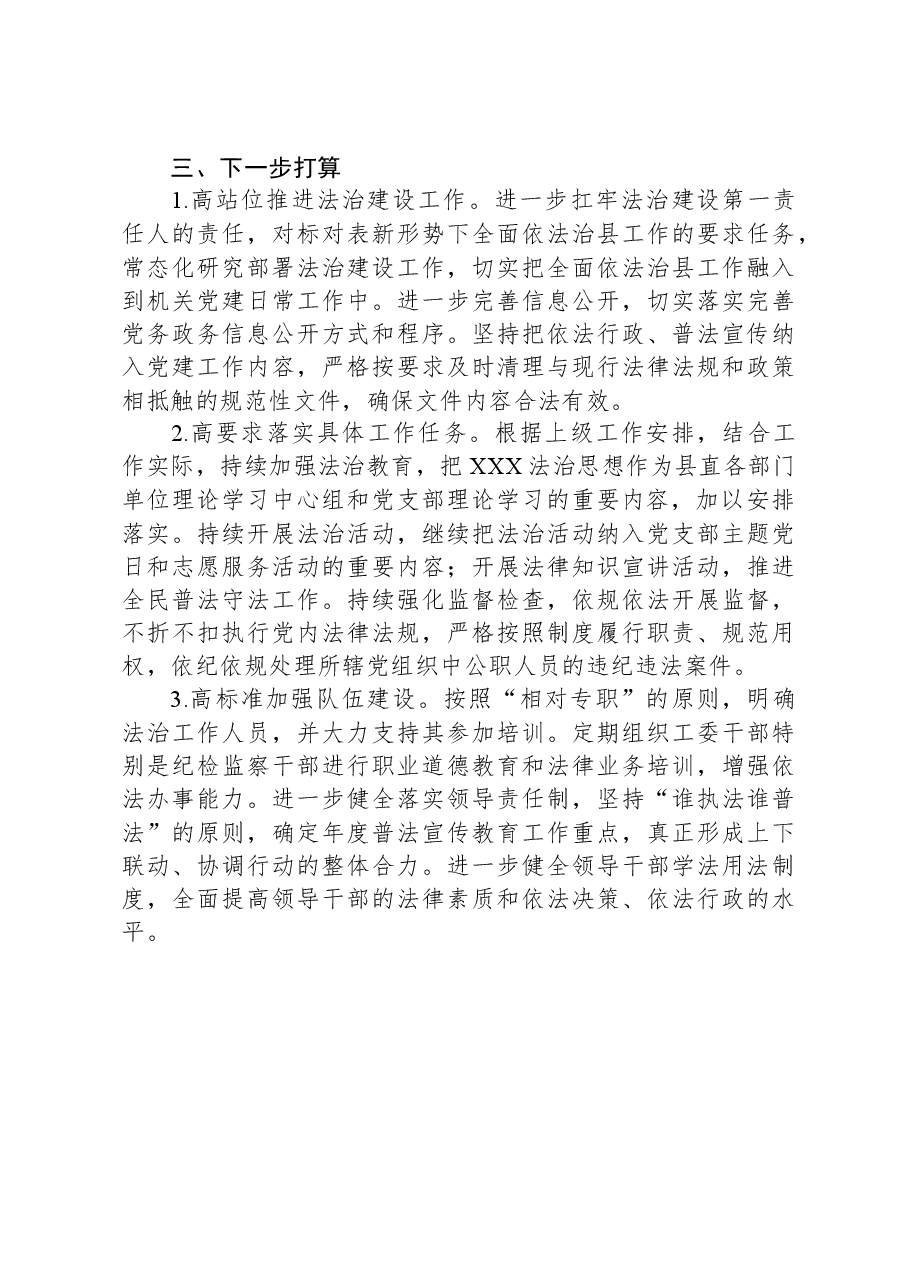 党工委主要负责人履行法治建设第一责任人报告.docx,第3页预览