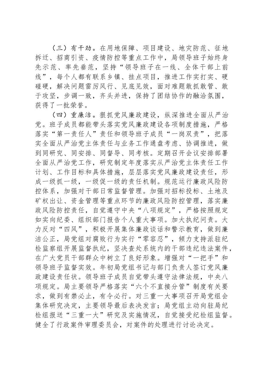 2023年某县自然资源局领导班子工作总结.docx,第2页预览