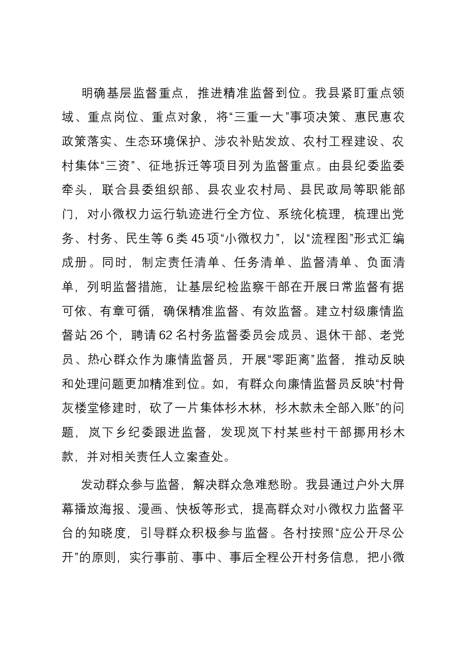 在全市纪检系统基层监督体系建设工作座谈会上的交流发言.docx，第3页预览