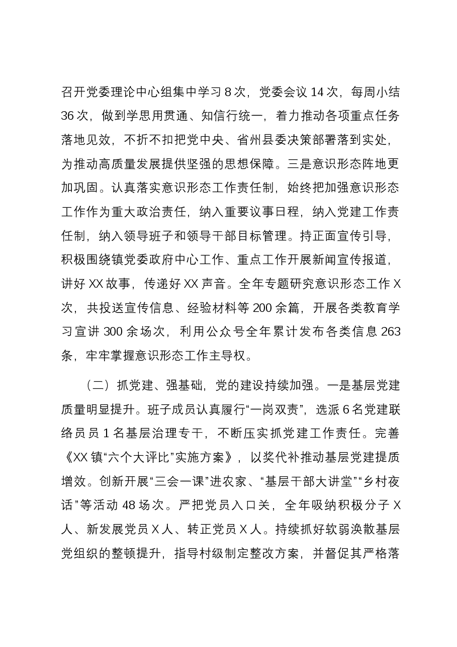 乡镇领导班子2023年度工作总结.docx,第2页预览