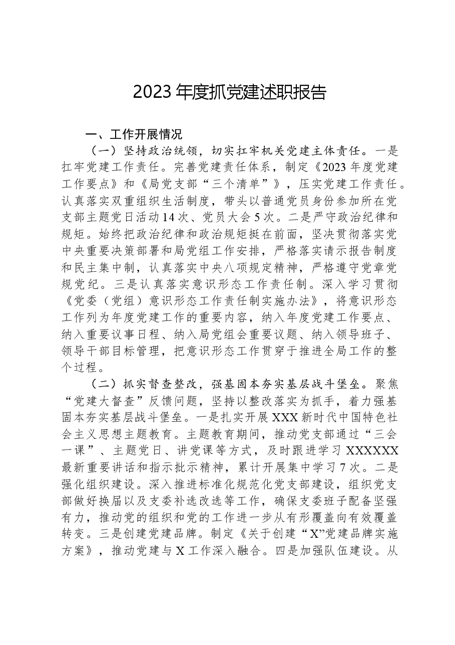 2023年度抓党建述职报告.docx,第1页预览