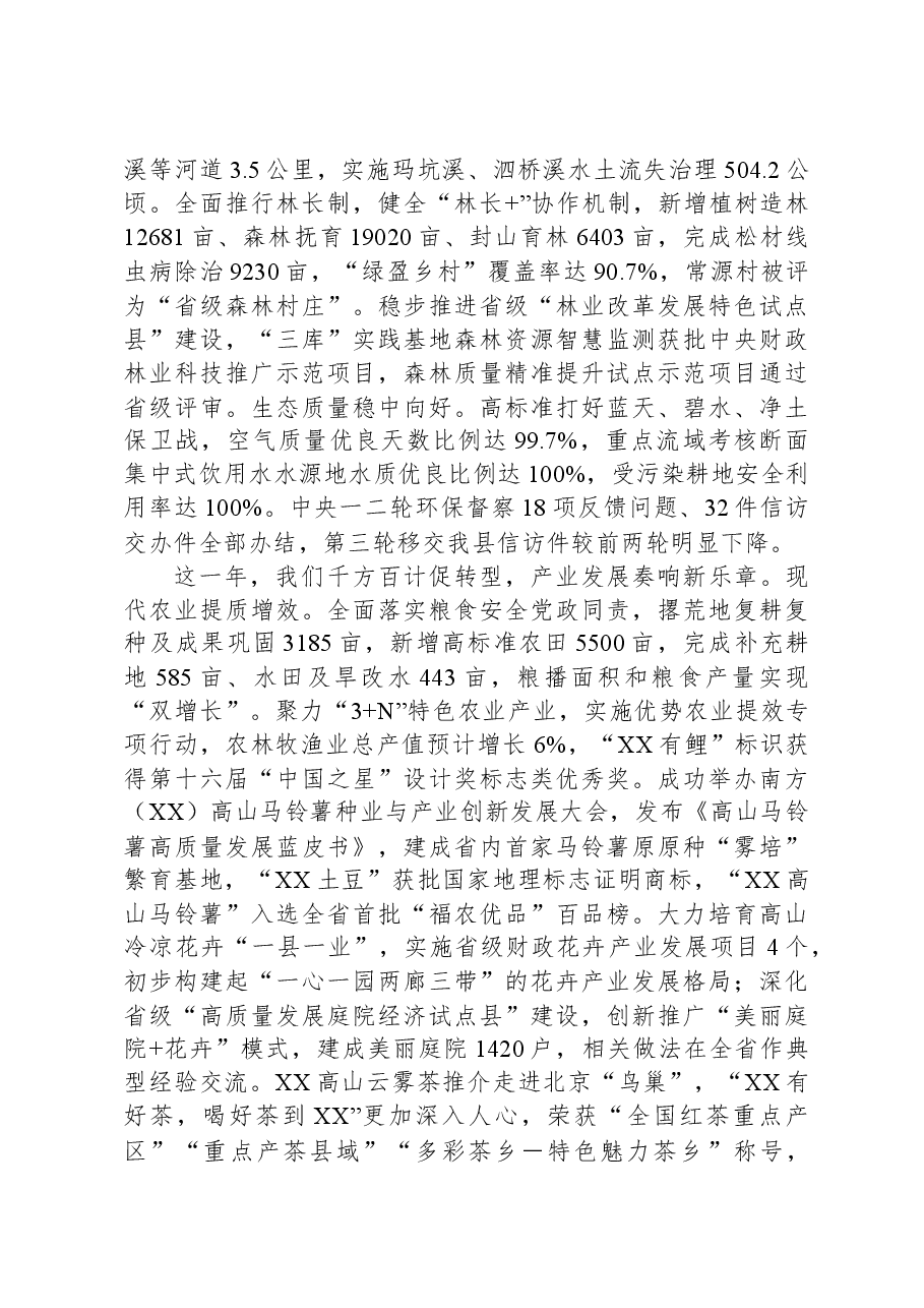 XX县2024年政府工作报告.docx,第2页预览