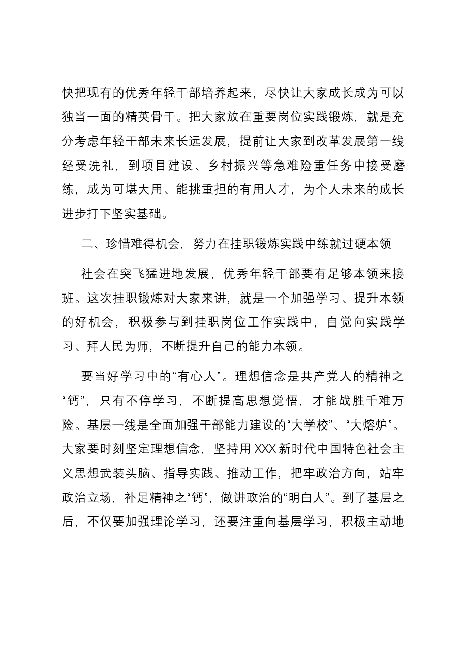 组织部长在欢送机关干部挂职欢送会上的讲话.docx,第3页预览