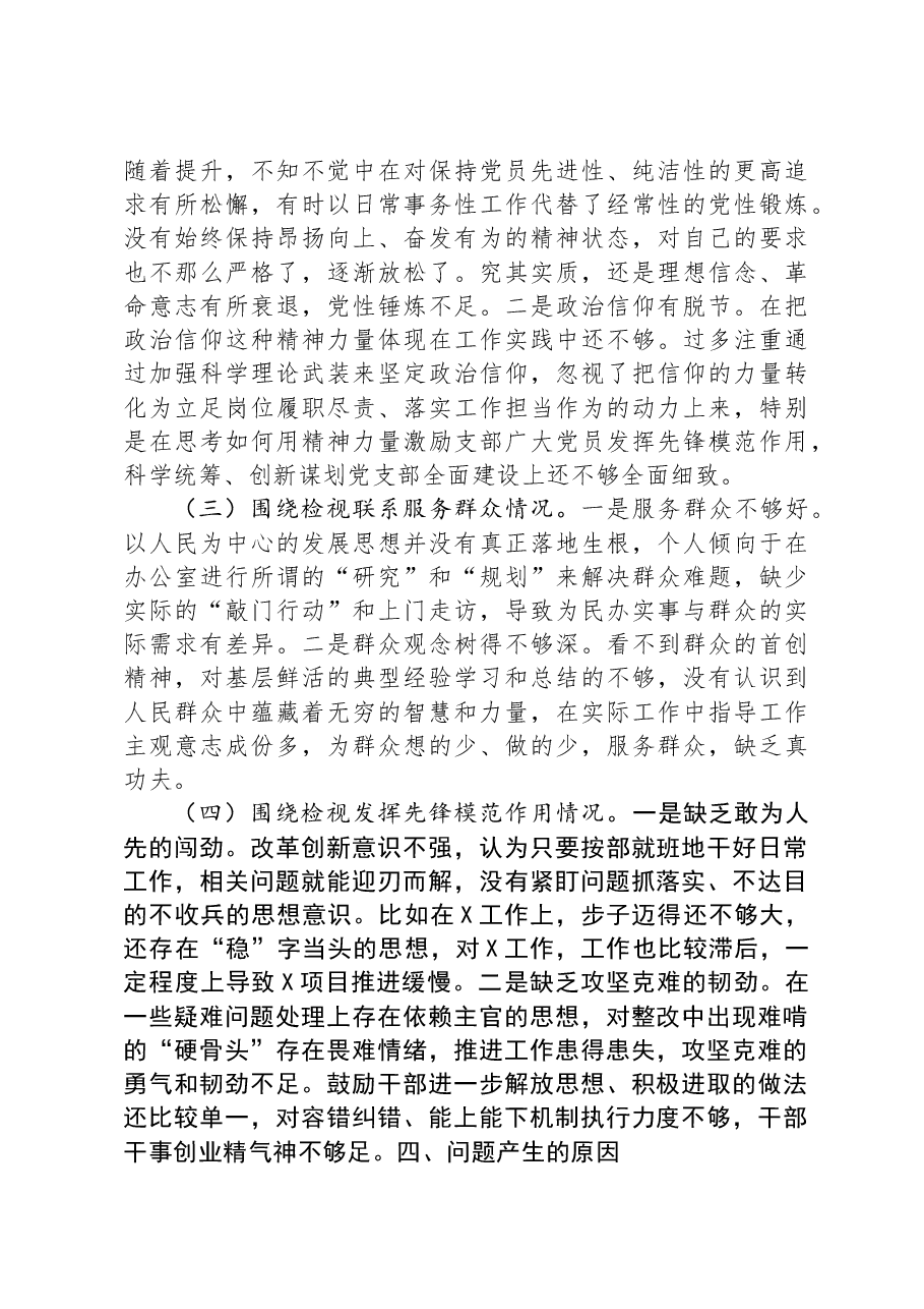 支部书记2023年专题组织生活会对照检查材料.docx，第3页预览