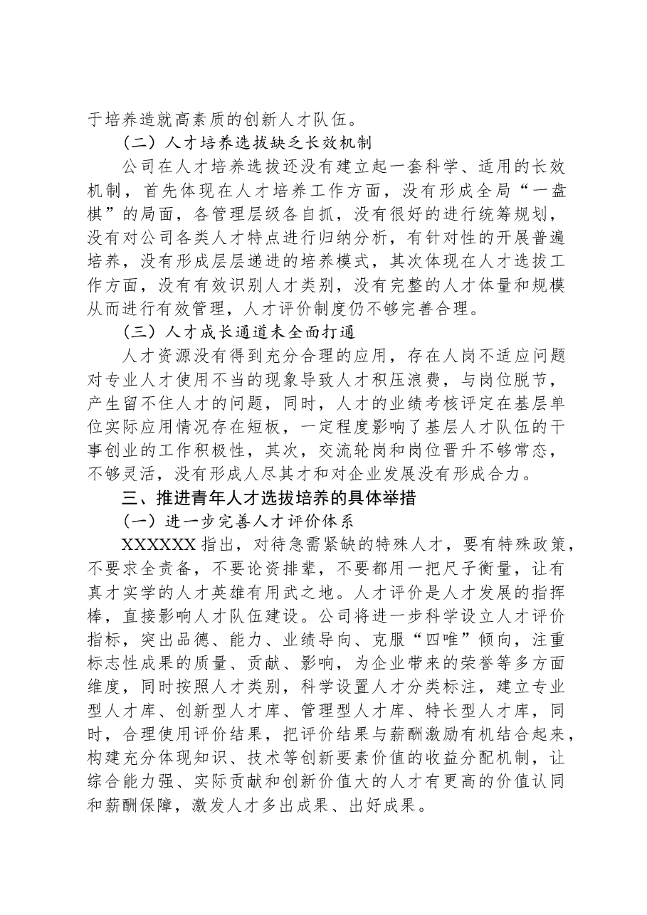 国企公司党委青年优秀人才选拔培养管理体系构建课题研究报告.docx,第3页预览