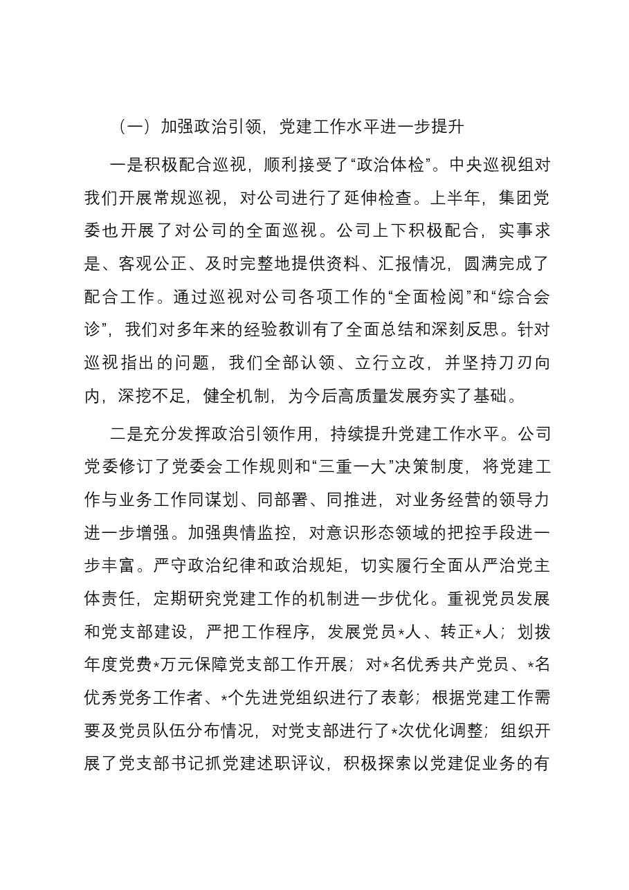 公司党委书记、董事长在2024年度工作会上的讲话.docx,第2页预览