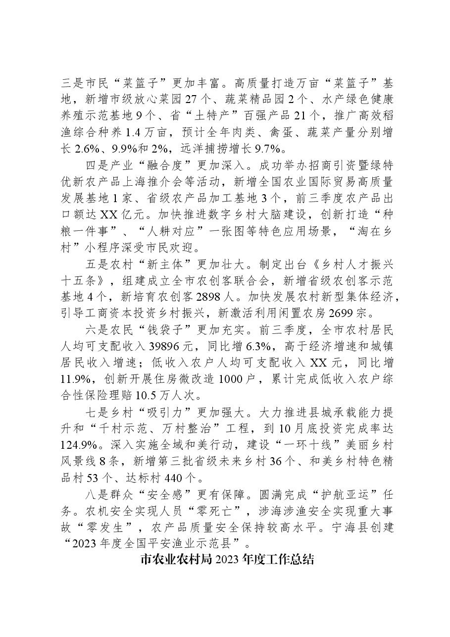 (3篇)农业农村局2023年度工作总结汇编.docx,第2页预览